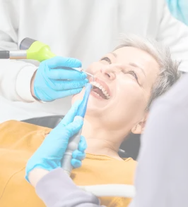 Patient receiving dental implant treatment
