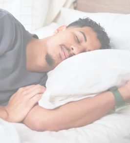 Patient sleeping comfortably with sleep apnea appliance
